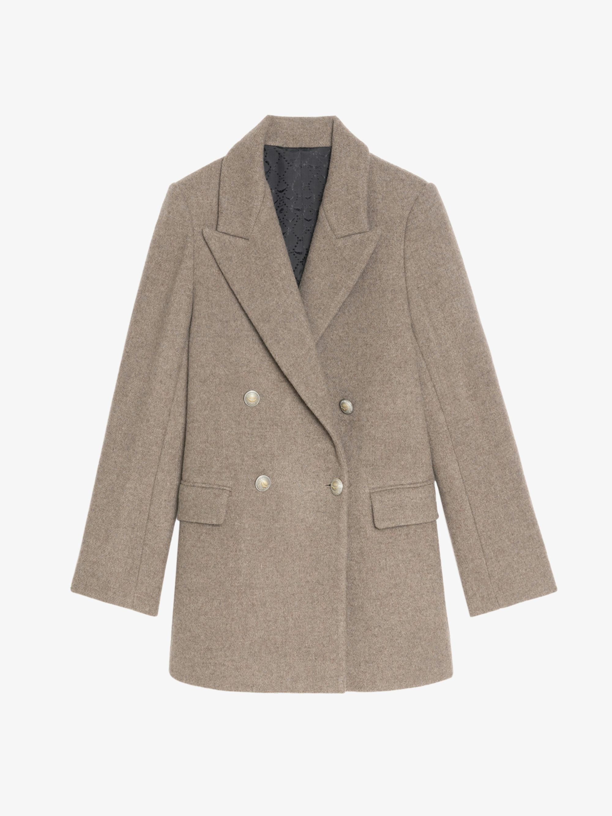 Miew Coat - Peacoat-style coat in wool blend, long sleeves and double-breasted button fastening.